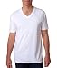 Next Level Apparel Fitted Short-Sleeve V-Neck T-Shirt, White, Large