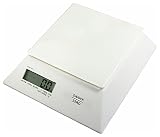 DRETEC デジタルスケール 「パルテノ」 2kg 【ガラス製計量皿/表示が隠れない台形ボディ】 ホワイト KS-244WTの画像