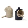 Oatmeal stoneware Salt Pig and Spoon Salt Keeper