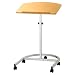 Office Products : Tilted Laptop Desk with Rollers - Natural