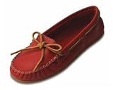 Smooth Leather Moccasins in Red