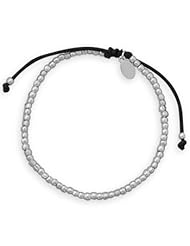 Adjustable Textured Bead Bracelet