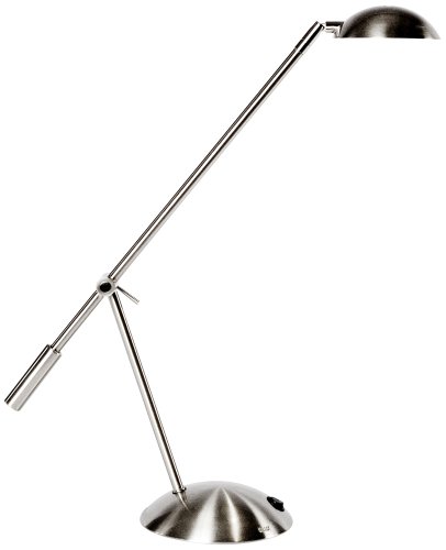 LUX Dome Brushed Nickel Adjustable Mighty Bright Desk Lamp On Sale
