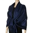 LIGHTWEIGHT NAVY BLUE GLAMOROUS PASHMINA SHAWL