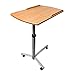 MH GLOBAL Foldable Laptop Desk Cart Over Bed Hospital Table Stand 26-40 Inch Adjustable Angle and Height Rolling