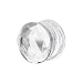 1/2" Clear Solid Diamond Cut Cubic Zirconia Saddle Plug