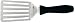 Paderno World Cuisine stainless steel slotted spatula, 3 1/2 width