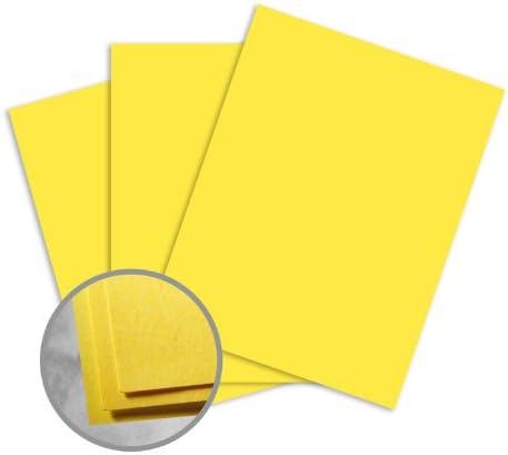 Astrobrights Sunburst Yellow Card Stock - 8 1/2 x 11 in 65 lb Cover Smooth 30% Recycled 250 per Package