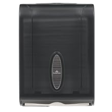 Georgia-Pacific GP 56650/01 Translucent Smoke Combination C-Fold or Multifold Paper Towel Dispenser, 11" Width x 15.4" Height x 5.25" Depth