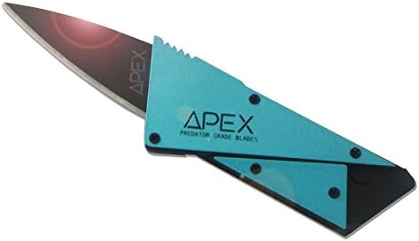 "PREDATOR GRADE BLADES" Mystic Blue Credit Card Knife -- The Folding, Ergonomic, Tactical, Survival Knife That Fits in Your Wallet. New for 2016!