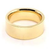 14K Yellow Gold Wedding Bands 7mm flat comfort-fit