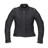 Alpinestars Womens Stella P1 Sport-Touring Drystar Textile Motorcycle Jacket Black Extra Small