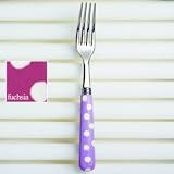 Sabre White Dots Fuchsia Dessert Spoon - 7 1/2 in./WHITEDOTS8VR