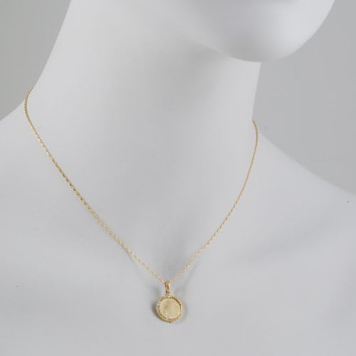 MIZUKI- Cresecent Pendant Necklace with Diamonds in 14KY Gold