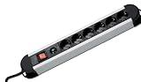 Produkt-Bild: Uni-Elektra 74198 Alu - Steckdosenleiste 6-fach mit &Uuml;berspannungsschutz