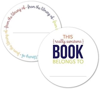 Stick on Book Plates - Set of 20, 2" Round Labels