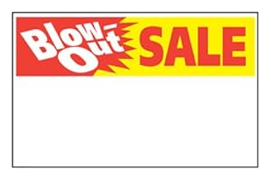 Amazon.com : Blowout Sale - Large Item Price Shelf Signs (100pk) - 11