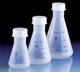 BrandTech Erlenmeyer Flasks with Screw Caps, PMP, BrandTech V666941 Polypropylene