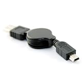 Ex-Pro® Retractable USB 2.0 Cable A to Mini B - USB cable - Retractable suitable for :- Sony MP3 Player NW-S4, MC-P10, MZ-N1, MZ-N420D, MZ-N505, MZ-N510CK, MZ-N707, MZ-N710, MZ-NE410, MZ-NE810, MZ-NF520D, MZ-NF610, MZ-NF810CK, MZ-NH600D, MZ-S1, MZ-S2