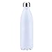 HH HOFNEN 17 oz/25 oz/34 oz Double Walled Stainless Steel Water Bottle Sports Insulated Water Thermos with Free Neoprene Bottle Bag and Sponge Brush (White,1000ml)