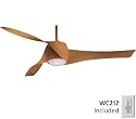 Minka-Aire Fans F803-MP 58" Artemis Contemporary Maple Ceiling Fan w/ Light, Wall Ctrl & Blades