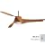 Minka-Aire Fans F803-MP 58" Artemis Contemporary Maple Ceiling Fan w/ Light, Wall Ctrl & Blades