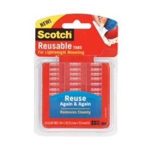 Scotch Restickable Tabs, 1 in x 1 in, 18 Squares (R104)