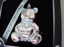 Baby Boy Blue Teddy Ornament