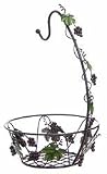 Metal Grapes Grape Fruit Basket