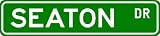 SEATON Street Name Sign ~ Personalized Family Lastname Sign ~ Gameroom, Basement, Garage Sign