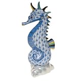 Seahorses Figurine in Blue Fishnet - Marine Animals Collection by Herend