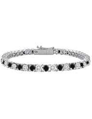 Black and White Diamond Tennis Bracelet with 7 CT Diamonds