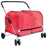 Side by Side Double Pet Stroller ? Pink