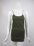 Corson womens army green spaghetti strap camisole tank top 1 Corson womens army green spaghetti strap camisole tank top 1
