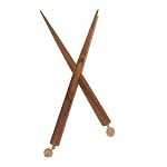 Fluorite Hair Stick 01 Set White Brown Wood Pair Crystal Healing Accessories