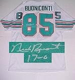 Nick Buoniconti Miami Dolphins NFL Autographed Throwback Jersey with 