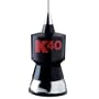 K40 K40A 57.25" Base Load CB Antenna Kit with Stainless Steel Whip and Black/Red K40 Logo