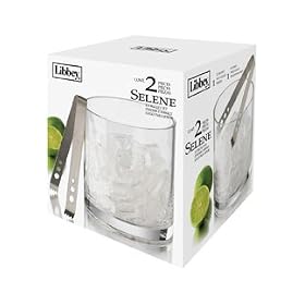 2 pc Ice Bucket with Tongs Set by Libbey