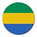 Gabon Flag Round Mouse Pad