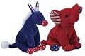 TY Beanie Baby 2.0 LEFTY & RIGHTY May 2008 - Set of 2