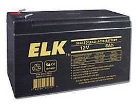 Elk Lead Acid Battery   12 Volt  8 Amp Hour