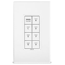 Smarthome 2486DWH8 KeypadLinc INSTEON 8-Button Scene Control Keypad with Dimmer, White
