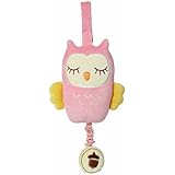 My Natural Owl Musical Pull Toy, Pink