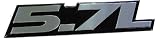 5.7L Liter Badge Emblem for Toyota Tundra Sequoia V8 Chevy 350 Tahoe Suburban 1500 Camaro Impala Caprice SS Corvette Z06 LS1 LS6 Dodge Challenger Charger Magnum RT HEMI Ram Durango Cadillac CTS-V CTS Chrysler 300 C300 Pontiac GTO Trans Am LT1 GMC Sierra Yukon XL Pick Up