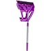 WISP Broom and Dustpan Set for Home, Pet Hair Remover for Carpet, Indoor Outdoor Telescoping Broom Household Cleaning Set, Easy Wall Storage, 52'' Adjustable Handle 3-piece Patented WISPsystem, Purple