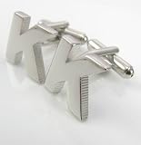 Silver Letter K Initial Cufflinks Cuff links