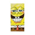 Spongebob Squarepants 'Grin' Towel - 100% Cotton Velour -  Great For The Bath, The Gym, The Pool or On the Beach