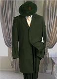 Solid Color Fashion Zoot Suit in Olive Green Fashion Long Jacket Mens Suit $119
