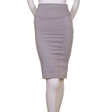 Love Spray Fitted Lined Back Slit Pencil Skirt Gray