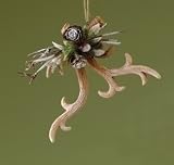 Woodland Splendor Deer Antler Christmas Ornament